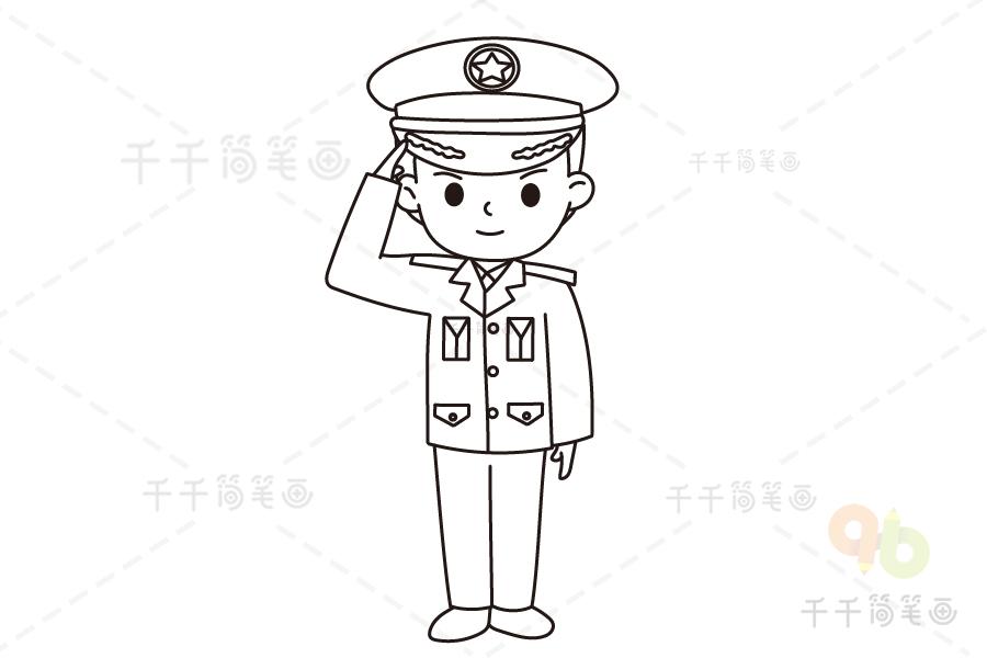 人民解放軍簡筆畫畫法